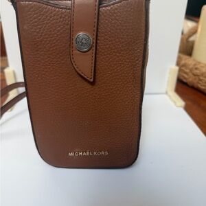 Michael Kors Brown Leather Crossbody Bag